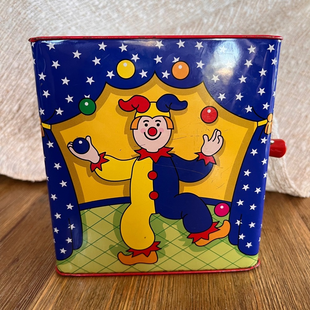 Schylling 1997 Clown Jack in a Box Musical Wind Up Toy Kids Love Clowns!